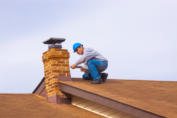 Guy Installing Chimney Flashing in Winchester VA